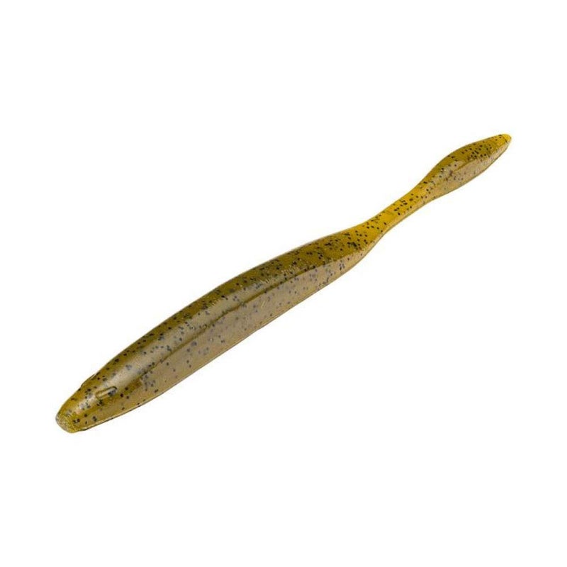 Strike King KVD Dream Shot Fishing Lure, Soft Plastic Worm, Hinged Tail Section, Coffee Scent, Salt Impregnated, Open Pour Technology - Image 1